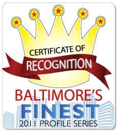 baltimore's finest certificate of recognition 2011