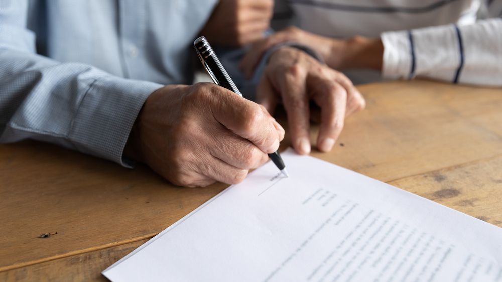 Signing document Elder Law